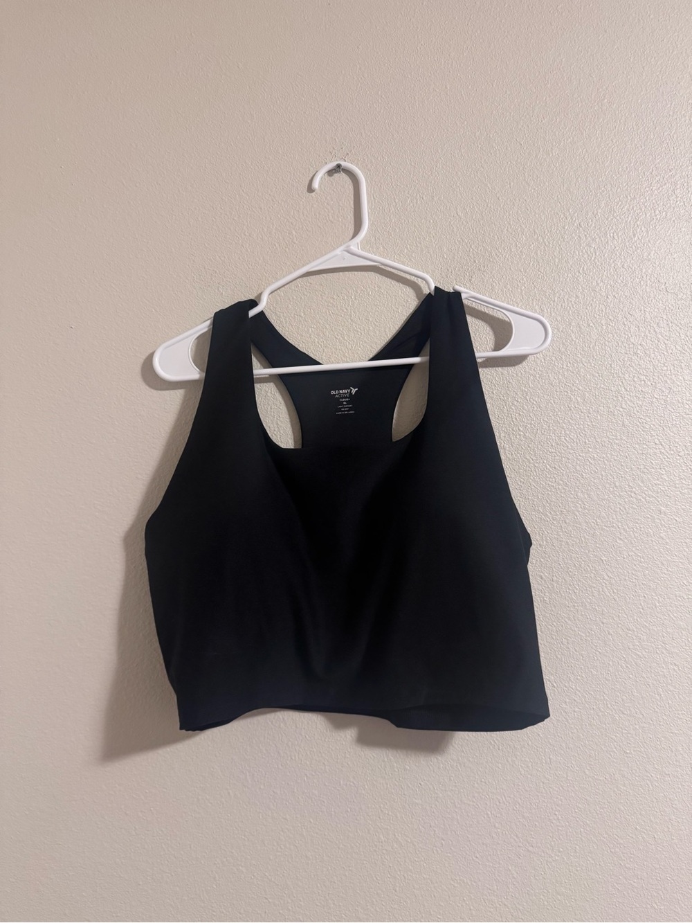 Old Navy Black Active Cloud+ Racerback Bra, XL